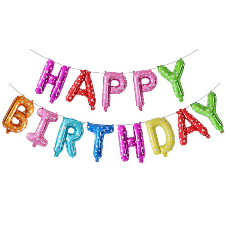 Rose Gold Happy Birthday Party Decoration Balloons - 13pcs CaiBoDian-HBD / 16inch