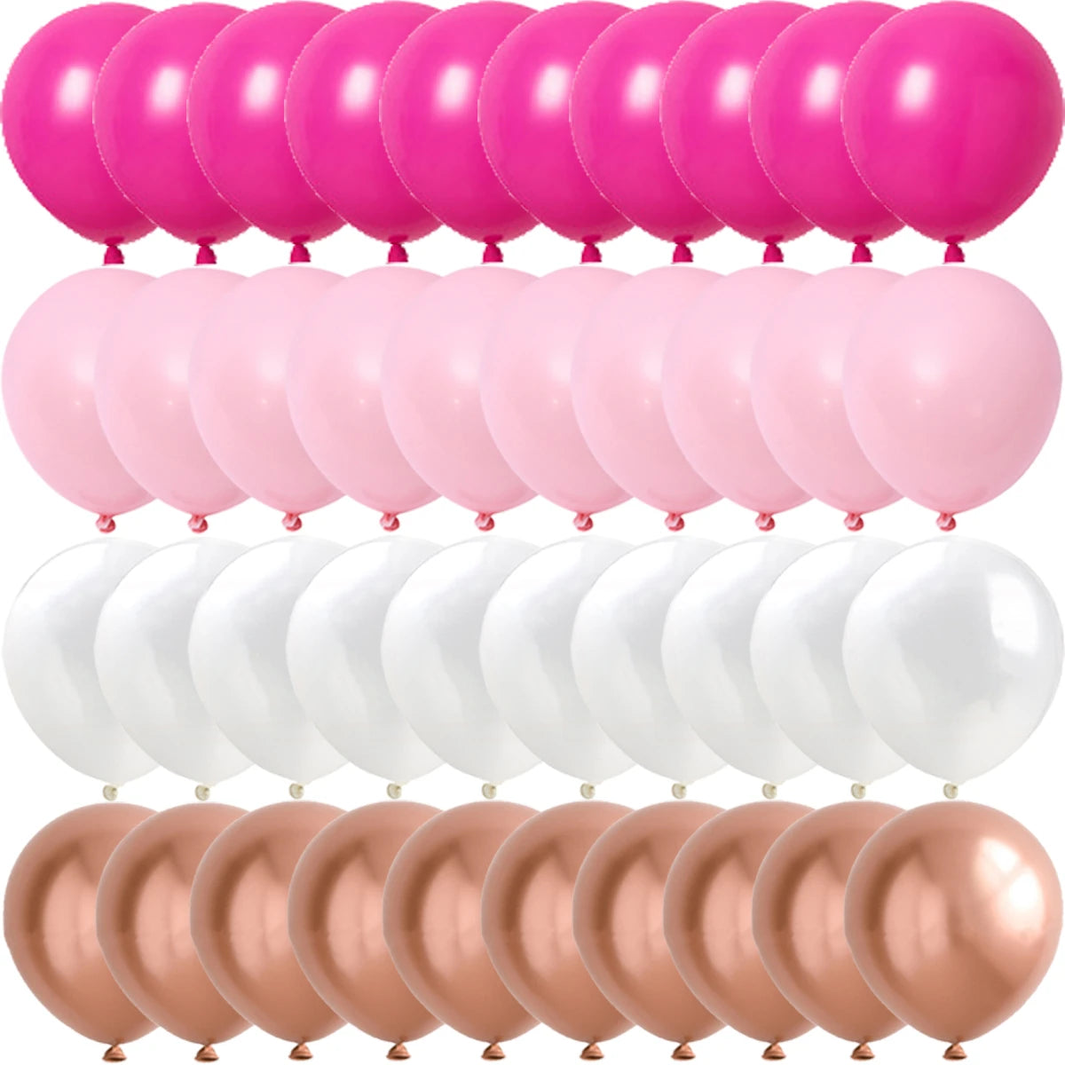 Rose Pink Metal Latex Confetti Balloons Wedding Party Decorations