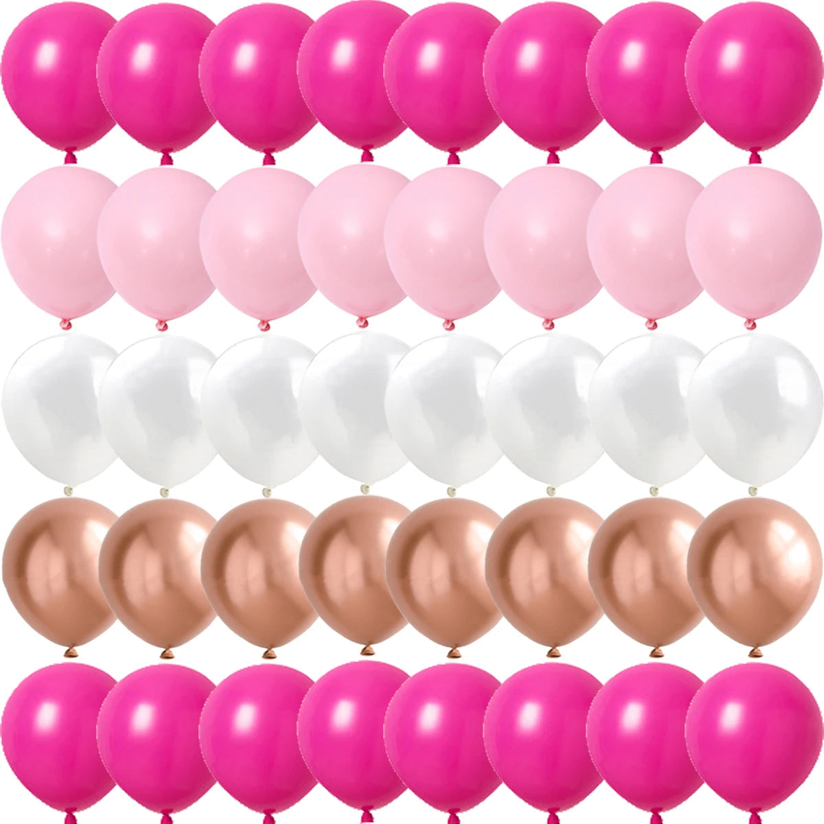 Rose Pink Metal Latex Confetti Balloons Wedding Party Decorations