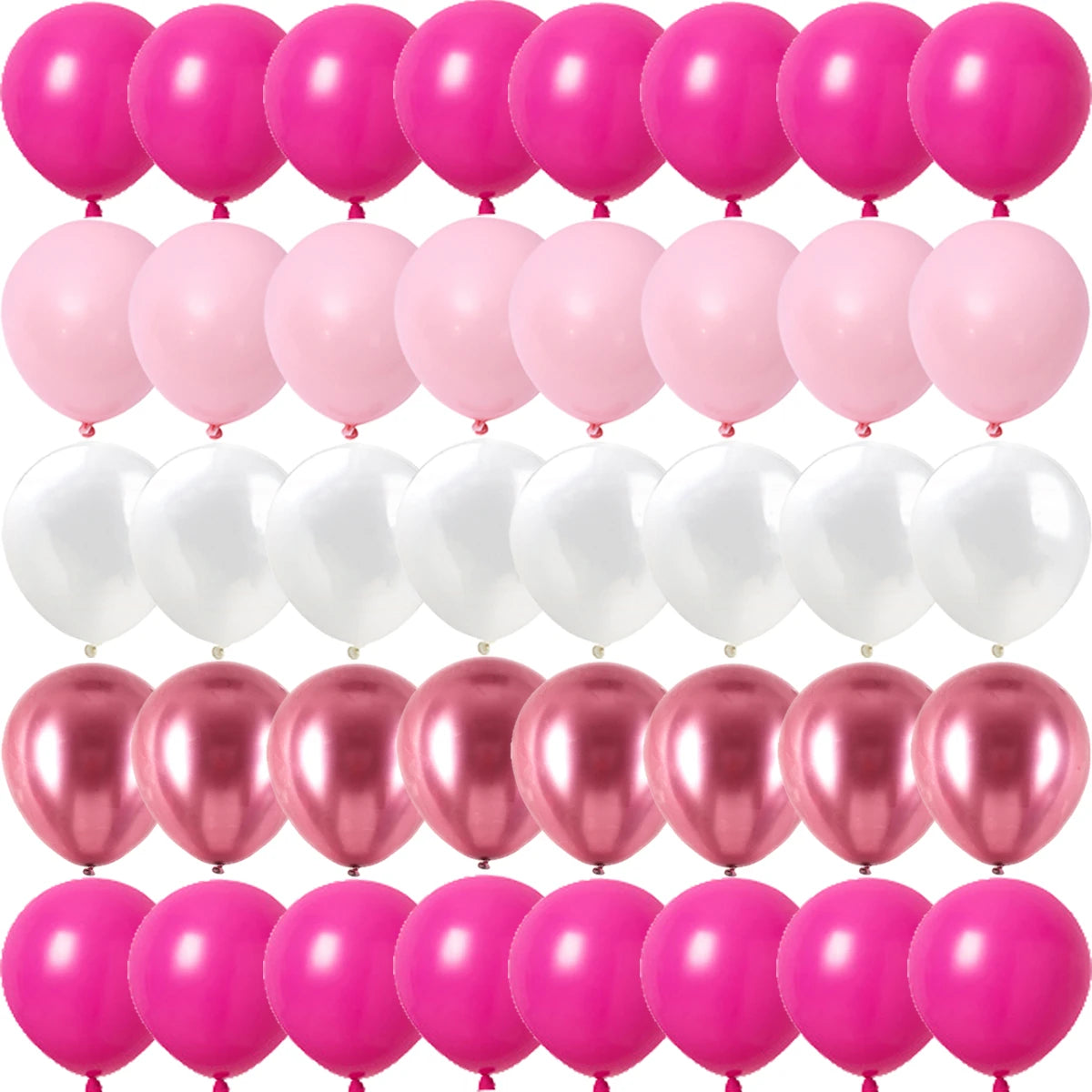 Rose Pink Metal Latex Confetti Balloons Wedding Party Decorations BarbpinkE