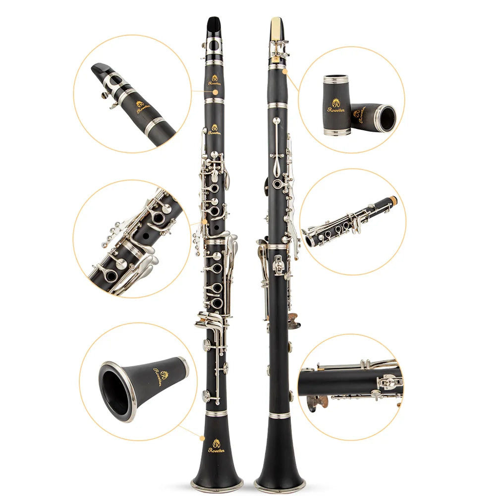 Rowtter 17 Key Falling Tune B Clarinet with ABS Body