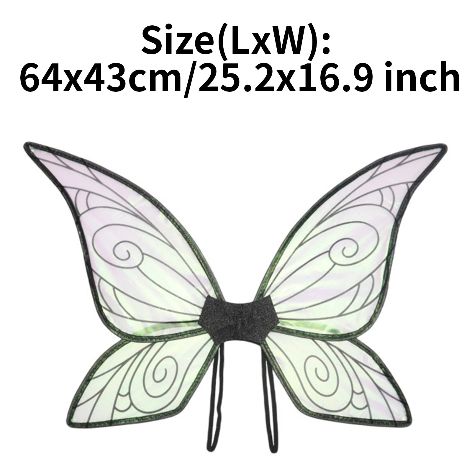 Shiny Transparent Fairy Angel Butterfly Wings Costume Prop for Party Decor