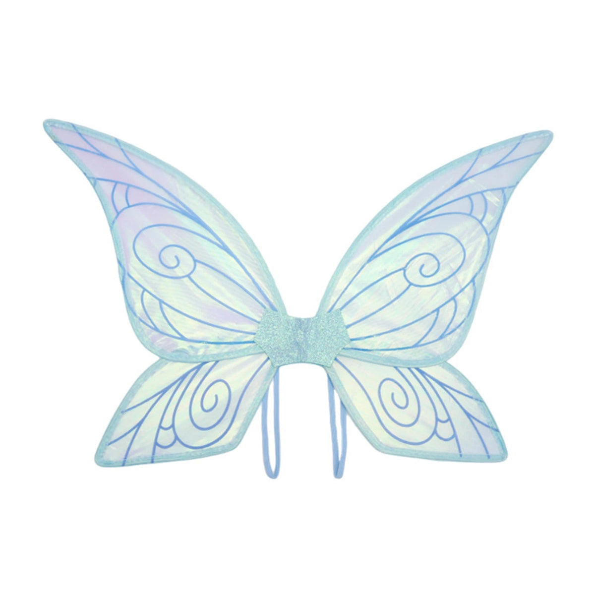 Shiny Transparent Fairy Angel Butterfly Wings Costume Prop for Party Decor Blue / One Size