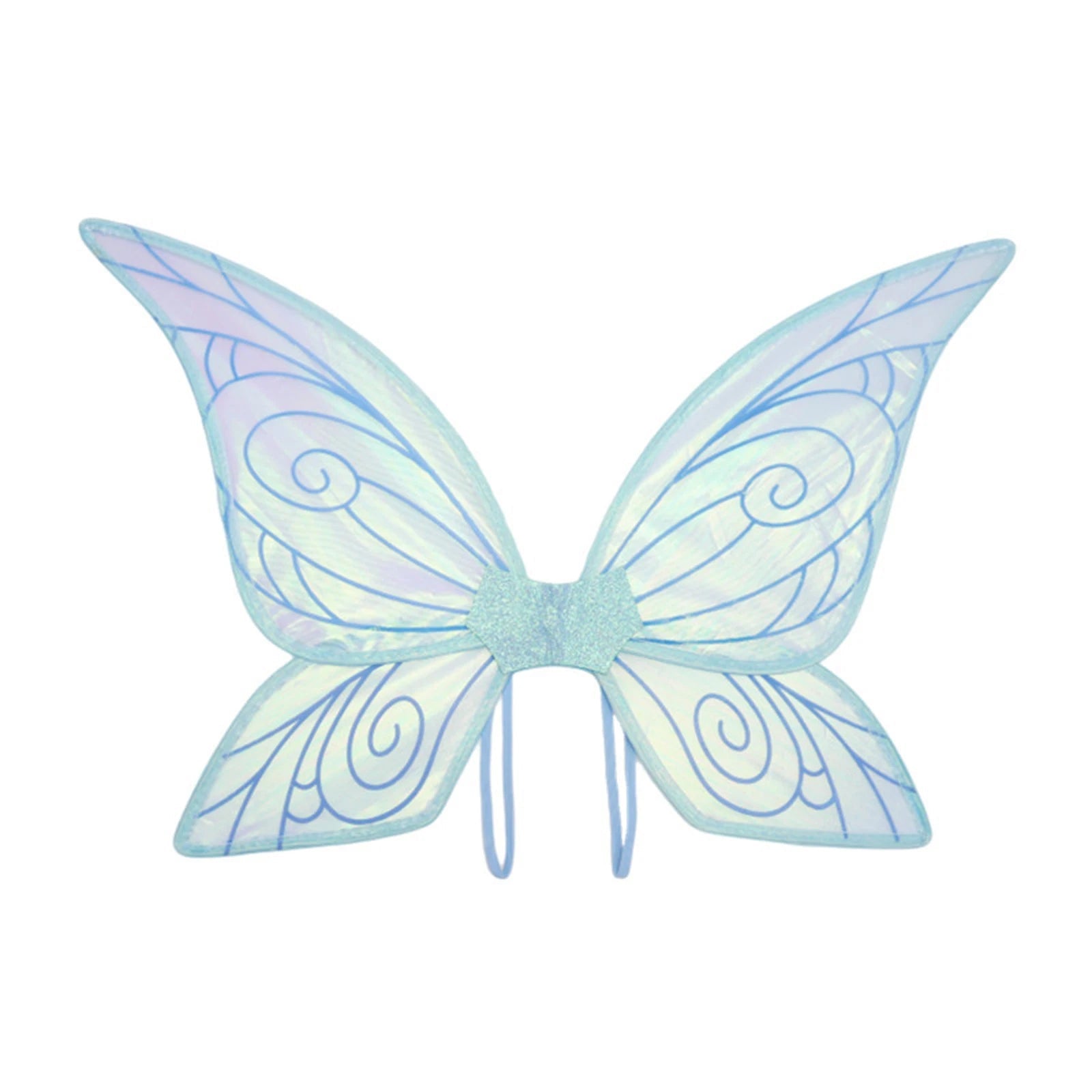 Shiny Transparent Fairy Angel Butterfly Wings Costume Prop for Party Decor Blue / One Size