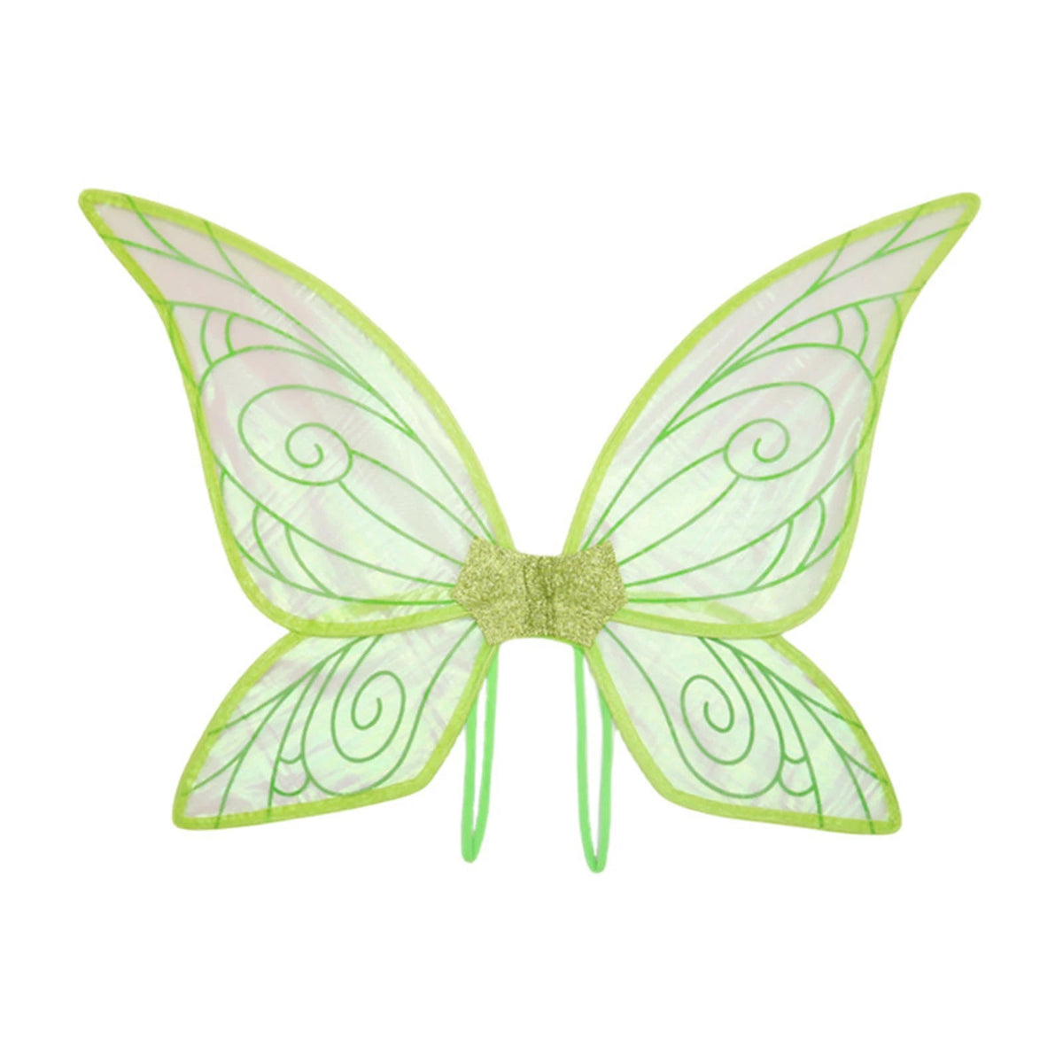 Shiny Transparent Fairy Angel Butterfly Wings Costume Prop for Party Decor Green / One Size