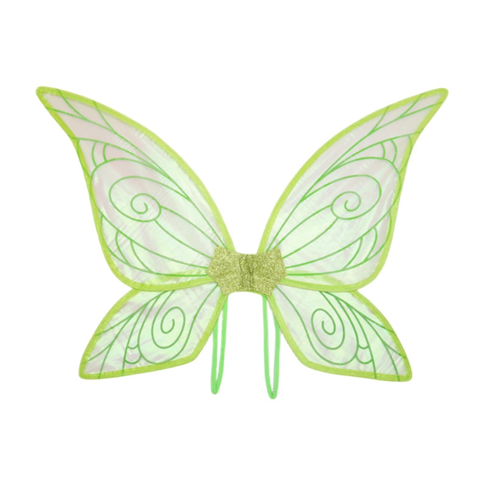 Shiny Transparent Fairy Angel Butterfly Wings Costume Prop for Party Decor Green / One Size