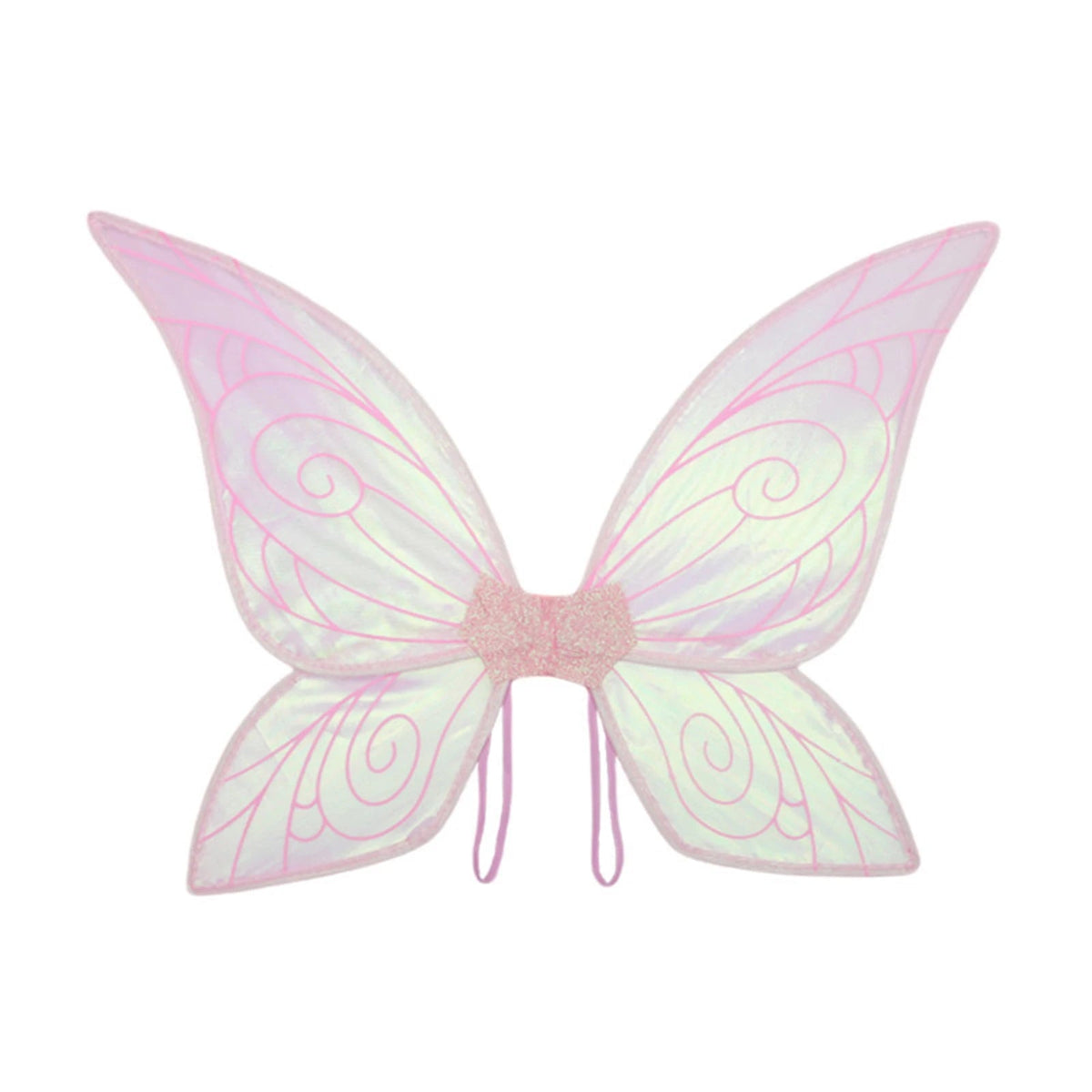 Shiny Transparent Fairy Angel Butterfly Wings Costume Prop for Party Decor Pink / One Size