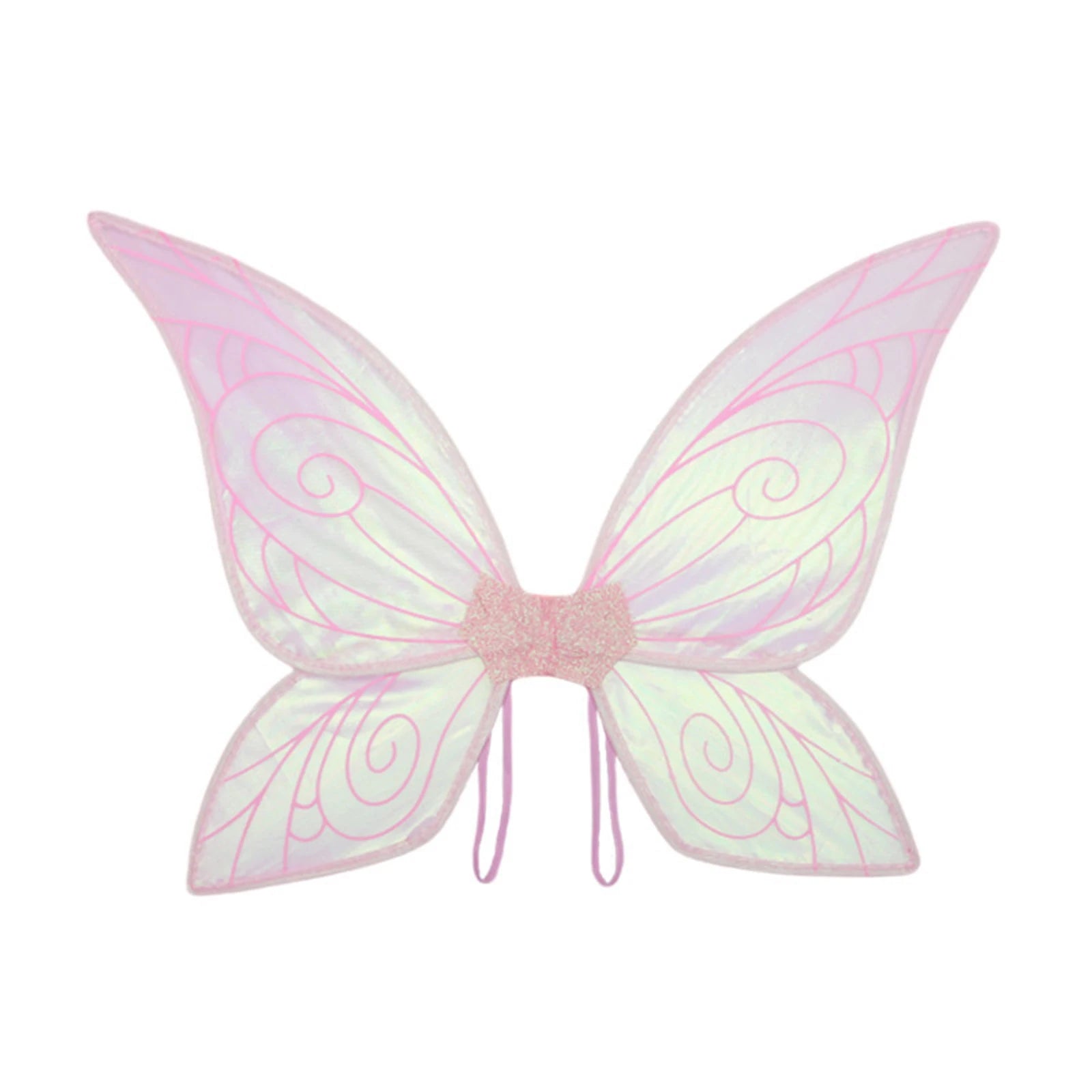 Shiny Transparent Fairy Angel Butterfly Wings Costume Prop for Party Decor Pink / One Size