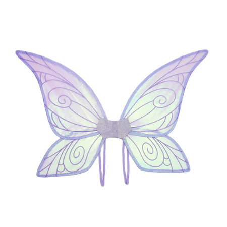 Shiny Transparent Fairy Angel Butterfly Wings Costume Prop for Party Decor Purple / One Size