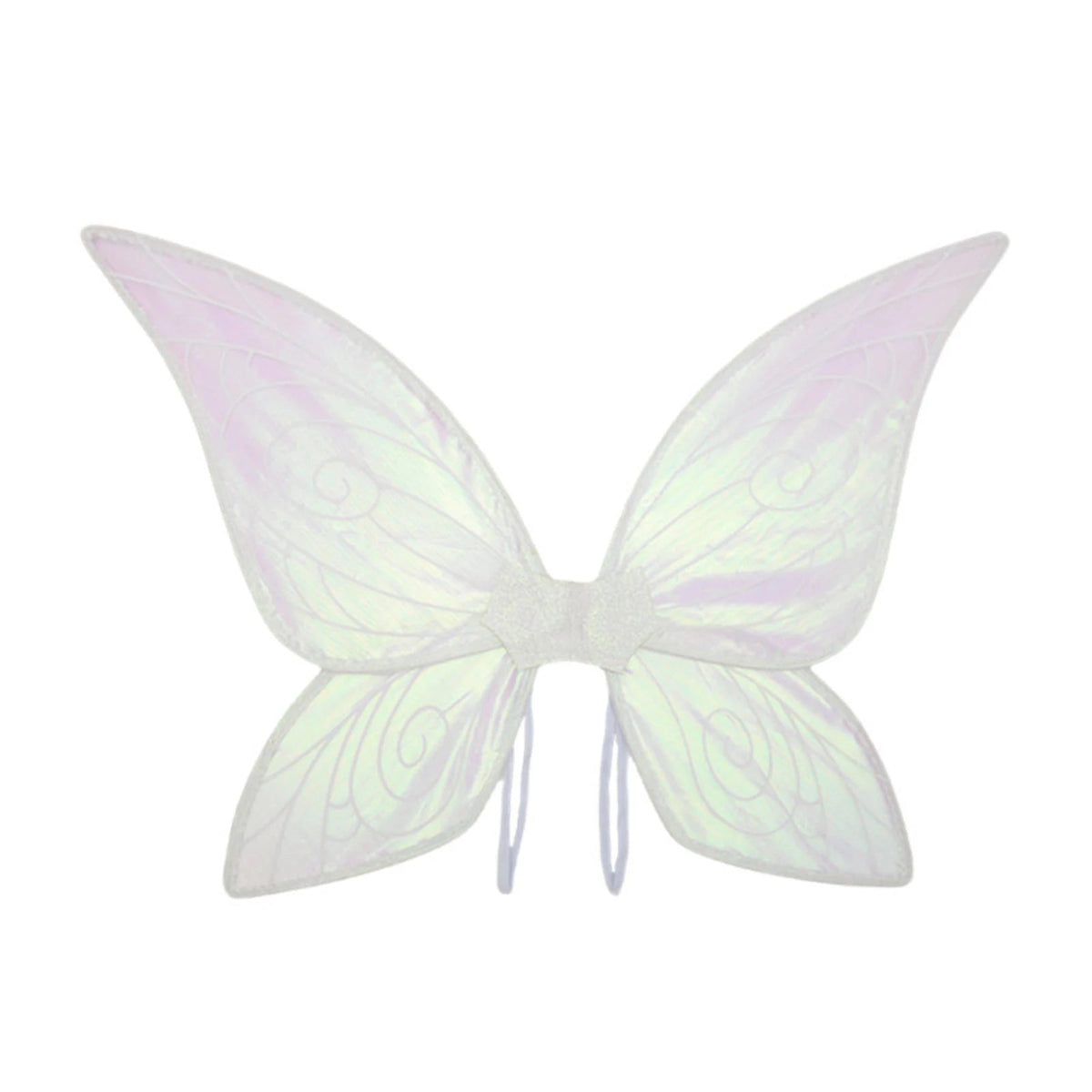 Shiny Transparent Fairy Angel Butterfly Wings Costume Prop for Party Decor White / One Size