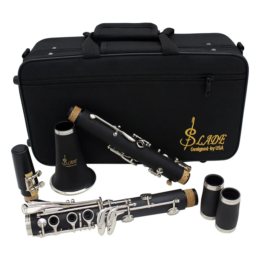 SLADE Professional 17-Key Bb Clarinet Set with Box - High-Quality Woodwind Instrument
