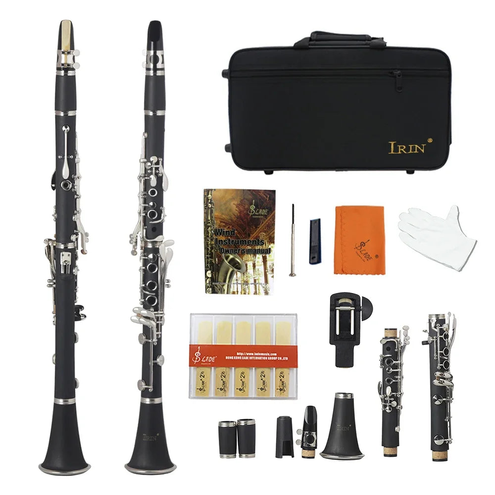 SLADE Professional 17-Key Bb Clarinet Set with Box - High-Quality Woodwind Instrument