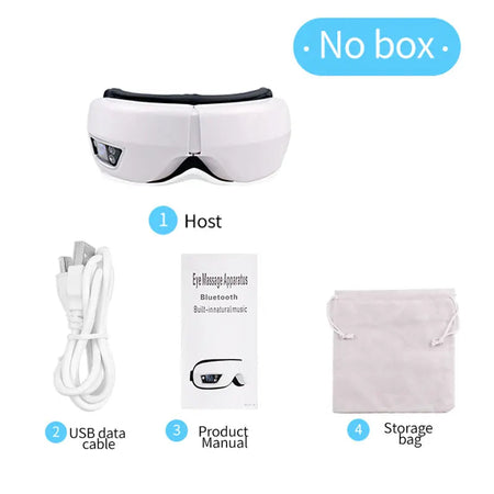 Smart Eye Massager with Heating Airbag Vibration Bluetooth Music Massage Eye Mask for Eye Strain Relief Dry Eyes Improve Sleep