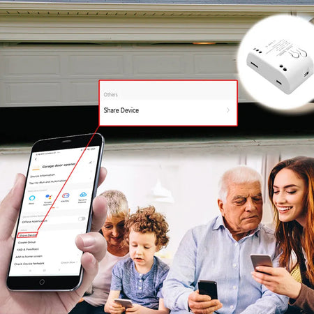 Smart Garage Door Opener WiFi Switch Sliding Gate Controller Work With Alexa Echo Google Home SmartLife Tuya APP Remote Control