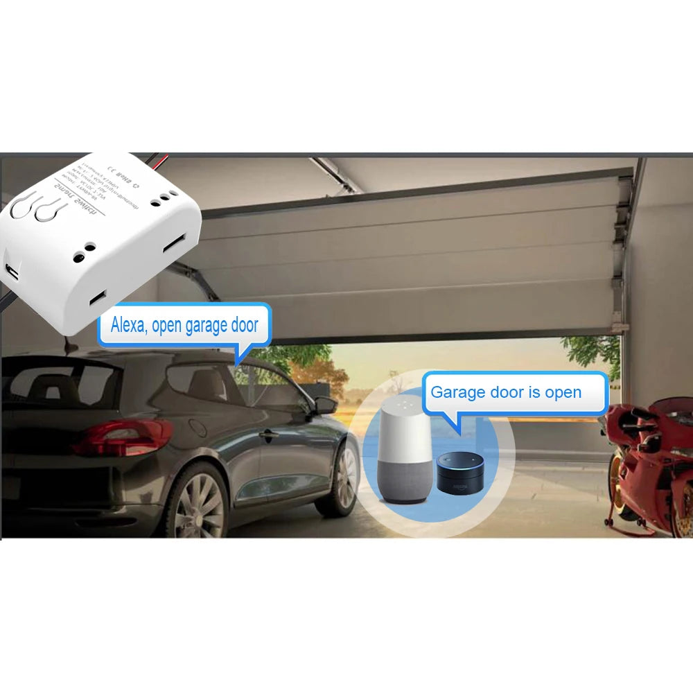 Smart Garage Door Opener WiFi Switch Sliding Gate Controller Work With Alexa Echo Google Home SmartLife Tuya APP Remote Control