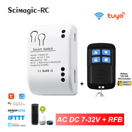 Smart Garage Door Opener WiFi Switch Sliding Gate Controller Work With Alexa Echo Google Home SmartLife Tuya APP Remote Control