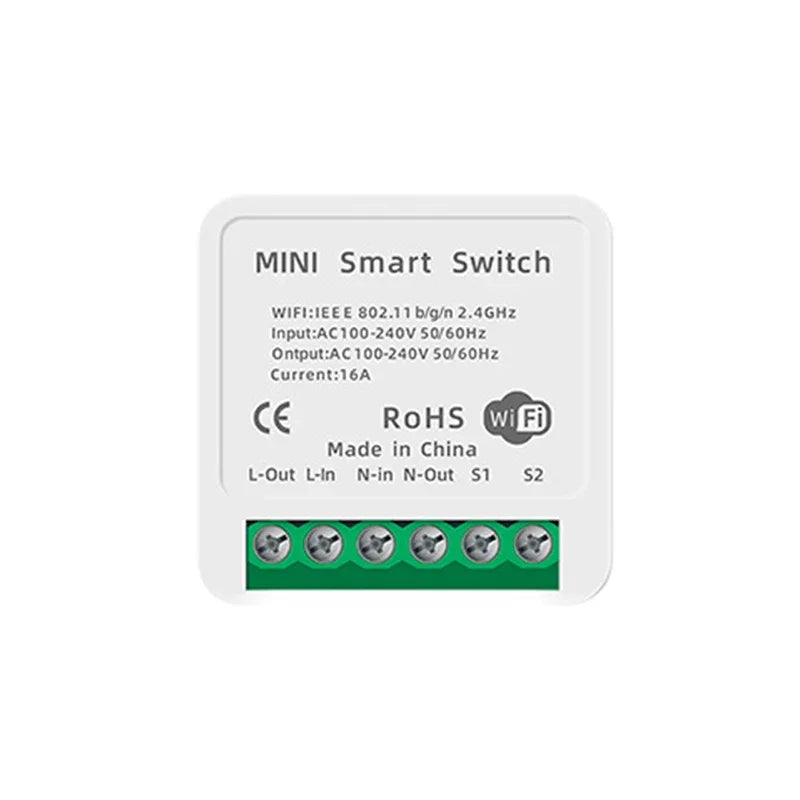 Smart Home WiFi Mini Switch 16A: Control Lights Anywhere 16A WiFi Switch / Cozylife Homekit APP