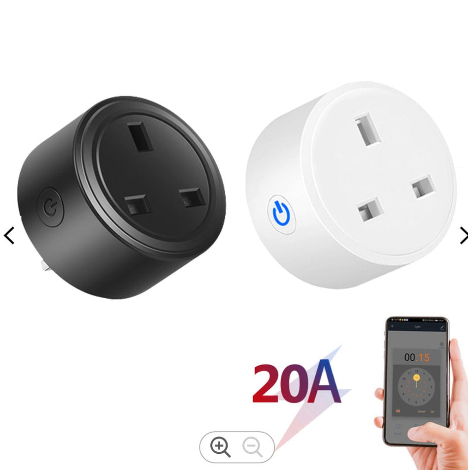Smart plug - 20A Tuya Power Monitor WiFi Socket Adaptor UK Plugs. Stocked in .