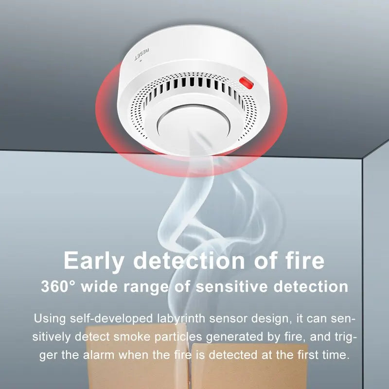 Smart Smoke Alarm with Google Assistant - CE Certified &amp;amp; WiFi-enabled for Comprehensive Fire Protection