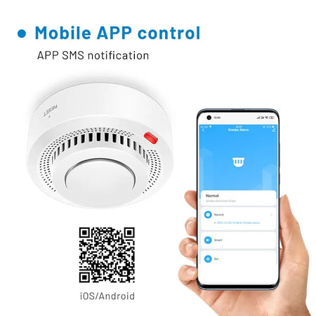 Smart Smoke Alarm with Google Assistant - CE Certified &amp;amp; WiFi-enabled for Comprehensive Fire Protection