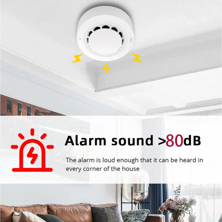 Smart WiFi Photoelectric Smoke Detector Alarm