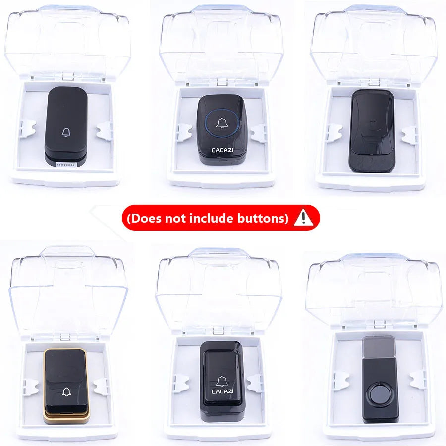 SMATRUL Waterproof Cover For Wireless Doorbell Smart Door Bell Ring Chime Button Transmitter Launchers Heavy Rain Snow CACAZI