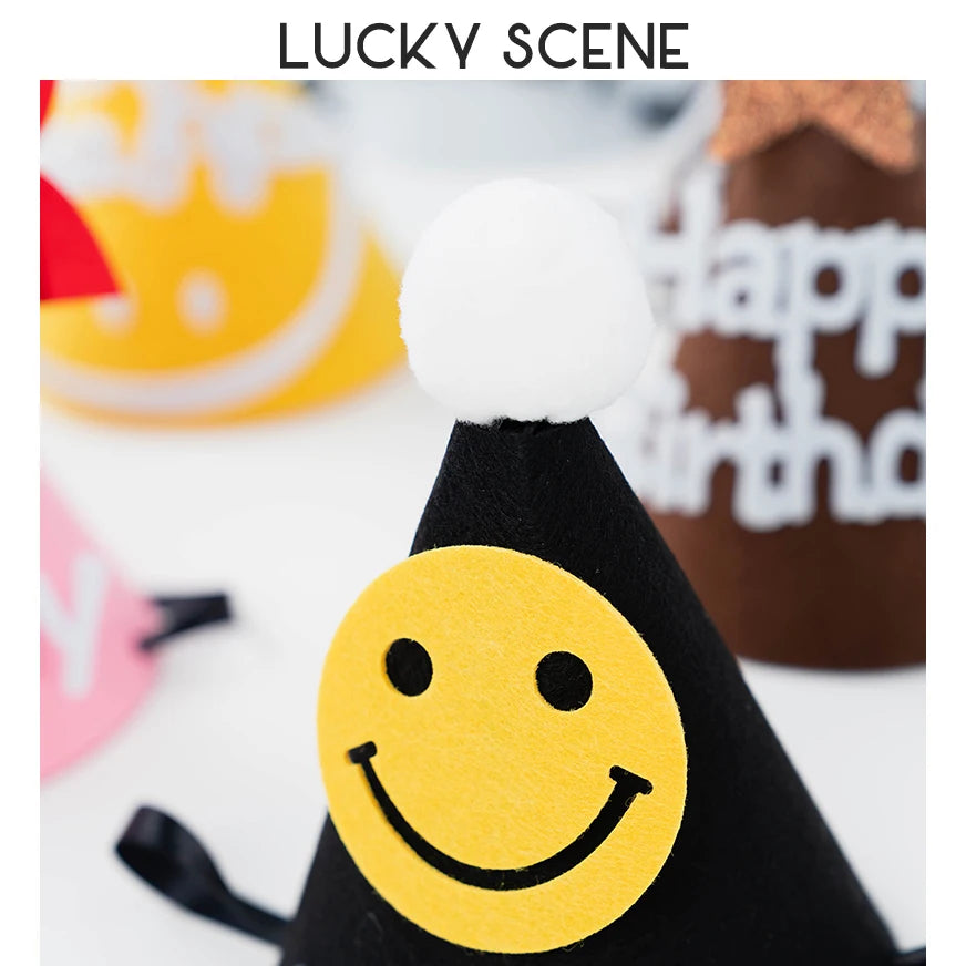 Smiley Face Baby Kids Birthday Party Hat