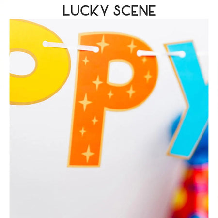 Smiley Garland Happy Birthday Baby Children Cute Decoration