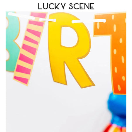 Smiley Garland Happy Birthday Baby Children Cute Decoration