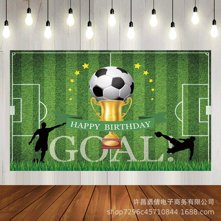 Soccer Football Kids Boy Party Tableware Set Birthday Decor 1pcs Backdrop / Other