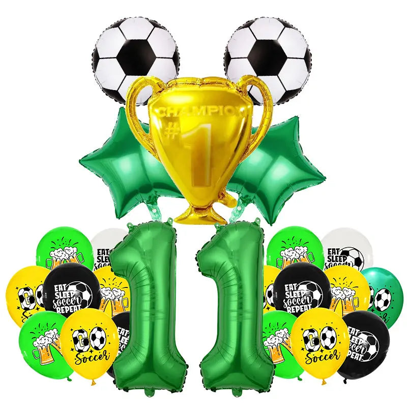Soccer Football Kids Boy Party Tableware Set Birthday Decor number balloon 11 / Other