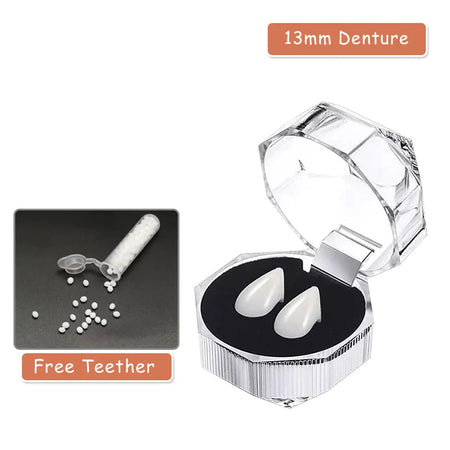 Soft Latex Elf Ears &amp;amp; Vampire Teeth Cosplay Props 13mm Denture