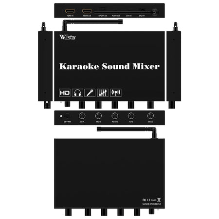 Sound Town Wireless Microphone Karaoke Mixer System with HDMI  Optical (Toslink), 3.5mm audio , Supports Smart TV(SWM16-MAX)