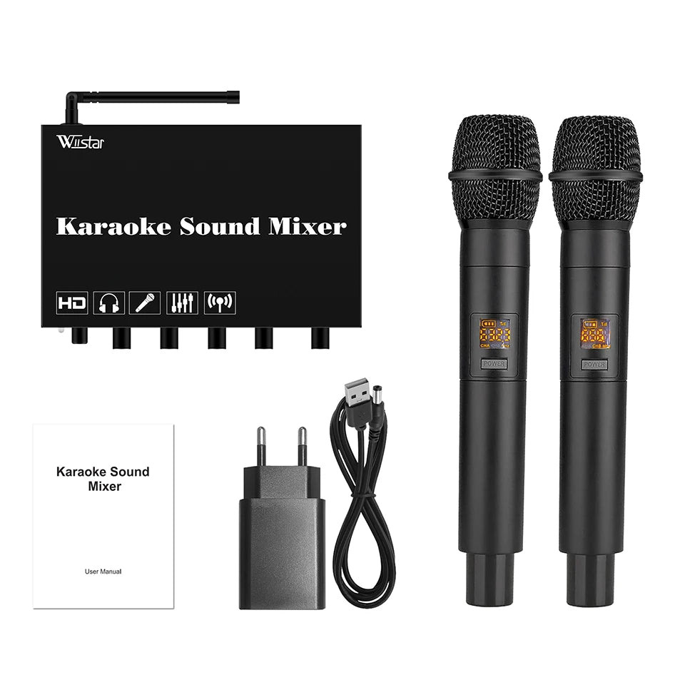 Sound Town Wireless Microphone Karaoke Mixer System with HDMI  Optical (Toslink), 3.5mm audio , Supports Smart TV(SWM16-MAX)