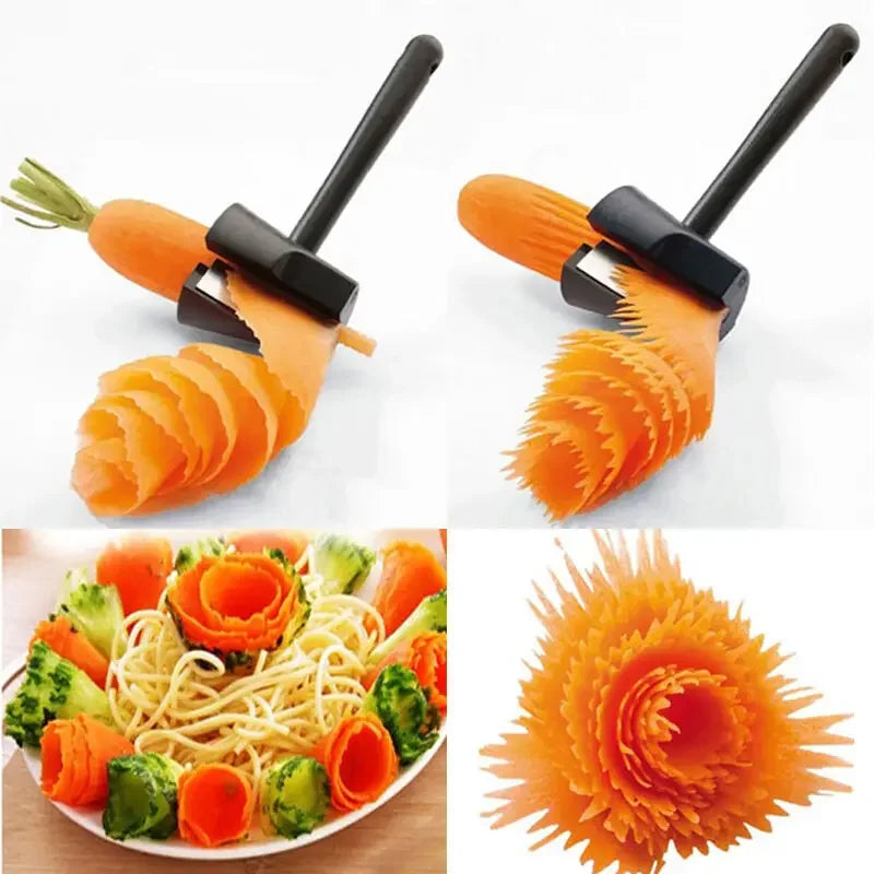 Spiral Cutter &amp;amp; Peeler: Kitchen Vegetable Carving Tool