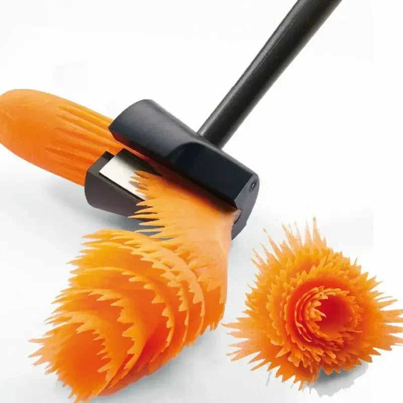 Spiral Cutter &amp;amp; Peeler: Kitchen Vegetable Carving Tool  black