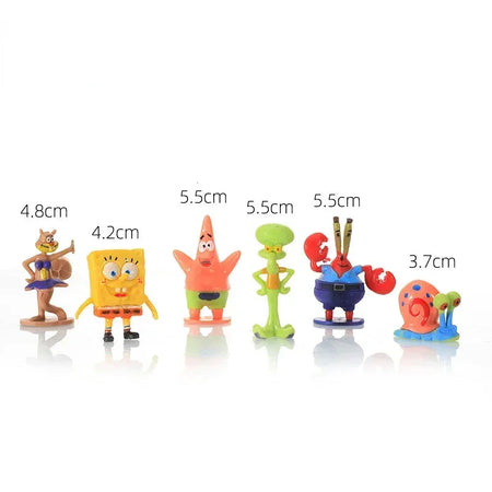 SpongeBob Fish Tank Decoration Anime Fish Tank Decor Figures Ornaments Landscaping Aquarium Accessories Kids Figure Toys Gifts SpongeBob 4