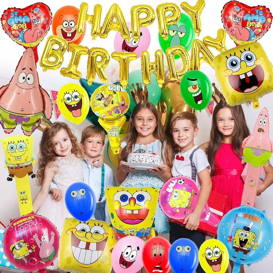 SpongeBob SquarePants Party Decorations Set - Birthday Supplies, Tableware, Balloons