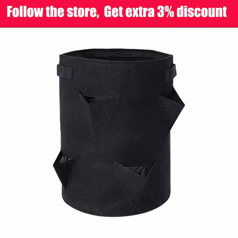 Spring Strawberry Growing Bag Vegetable Planting Bag Grow Pot Plant 5/7/10Gal Grow Bag Garden Terrace Multi-mouth Container Bags