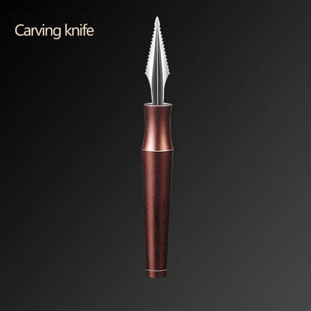 Stainless Steel Fruit Platter Ball Digger Corrugated Carving Knife Watermelon Ball Digger Spoon Fruit Carving ice cream scoop Carving knife