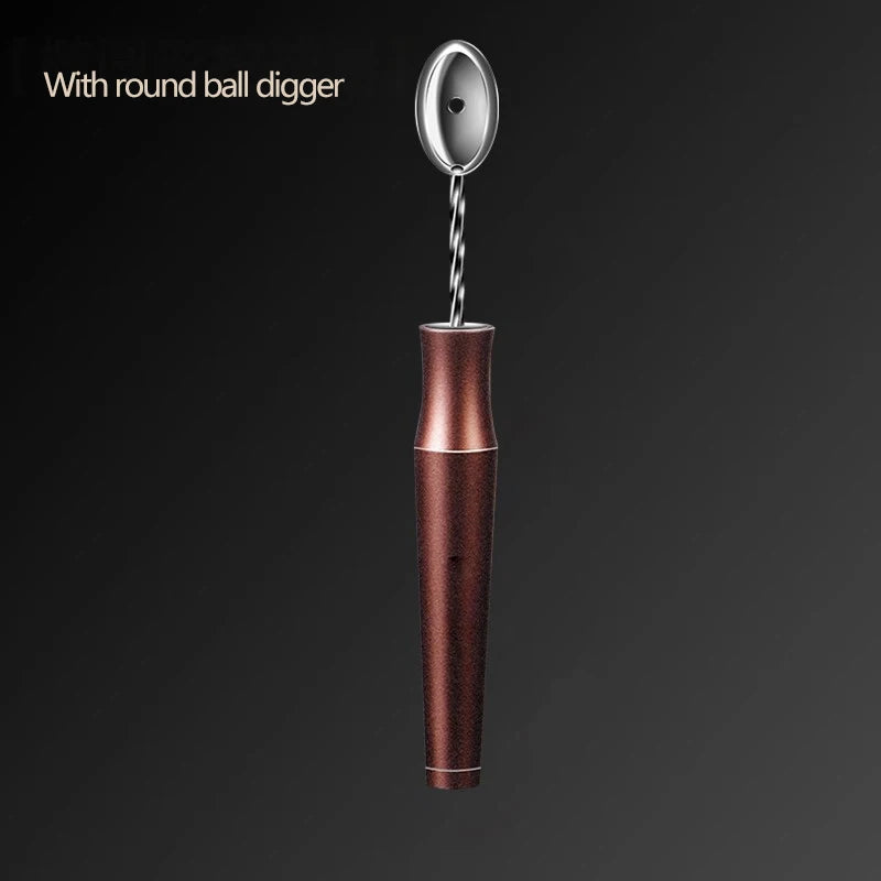 Stainless Steel Fruit Platter Ball Digger Corrugated Carving Knife Watermelon Ball Digger Spoon Fruit Carving ice cream scoop elliptic type