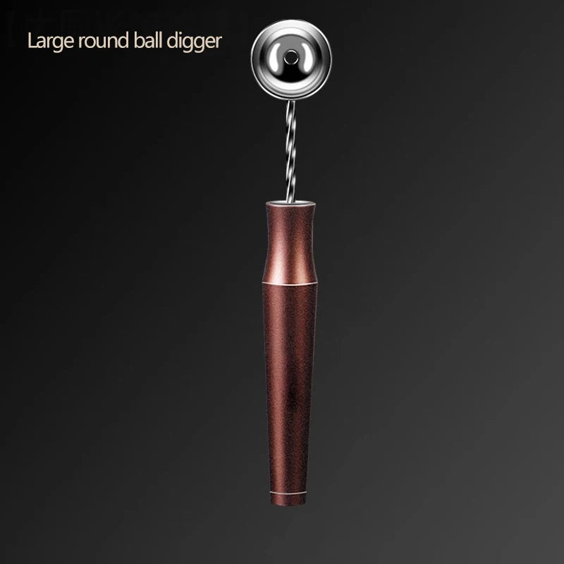 Stainless Steel Fruit Platter Ball Digger Corrugated Carving Knife Watermelon Ball Digger Spoon Fruit Carving ice cream scoop Large round