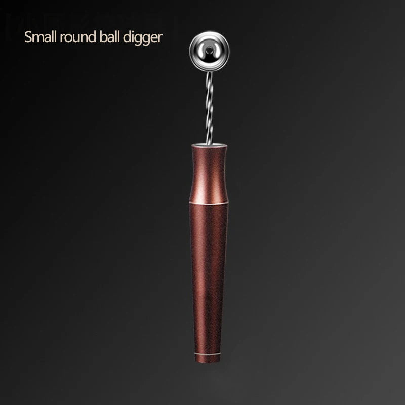 Stainless Steel Fruit Platter Ball Digger Corrugated Carving Knife Watermelon Ball Digger Spoon Fruit Carving ice cream scoop Small round