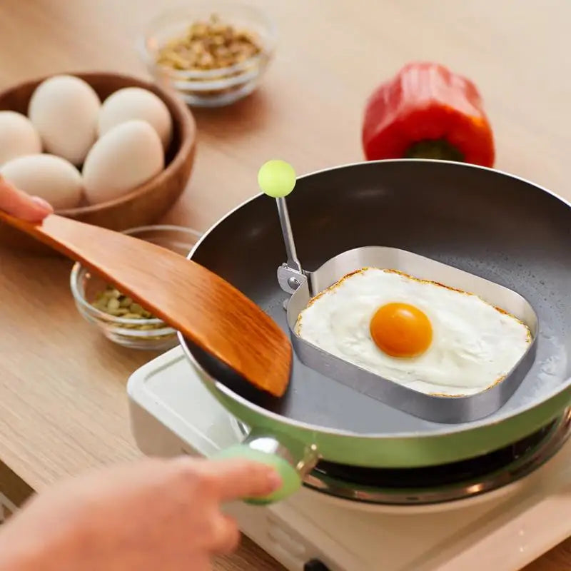 Stainless Steel Non-Stick Egg Ring for Sandwiches &amp;amp; Pancakes