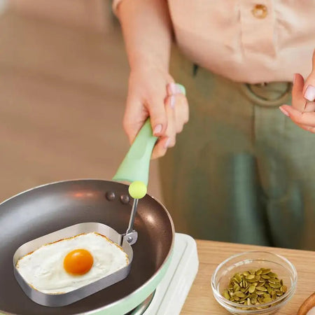 Stainless Steel Non-Stick Egg Ring for Sandwiches &amp;amp; Pancakes