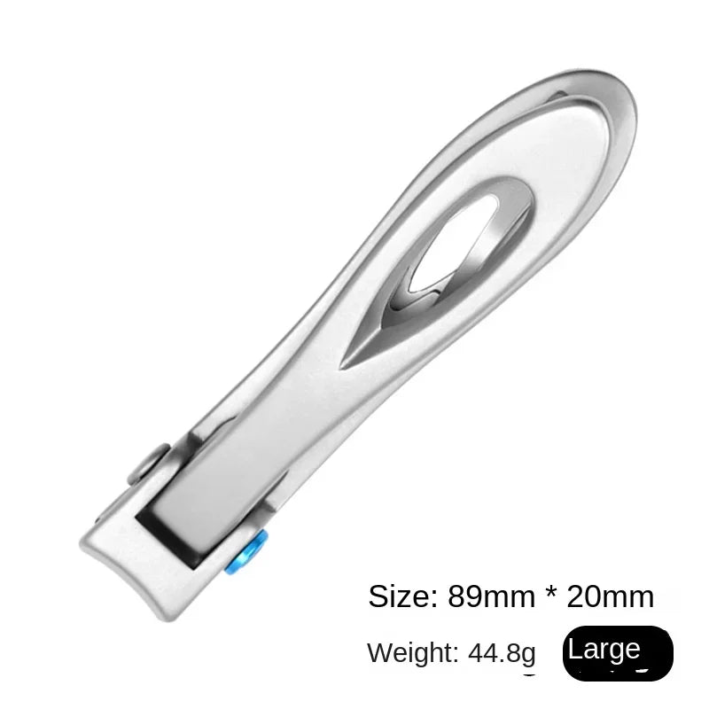 Stainless Steel Professional Nail Clippers for Thick Nails Silver-L