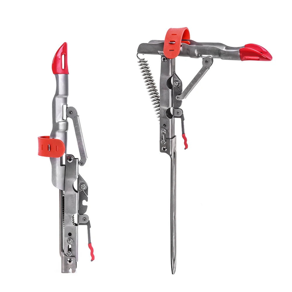 Stainless Steel Rod Stand, Automatic High Sensitivity Spring Fishing Rod Holder Adjustable Double Springs Accessories Bracket B UP 1 spring