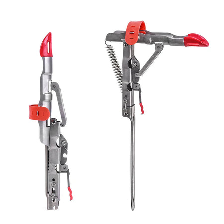 Stainless Steel Rod Stand, Automatic High Sensitivity Spring Fishing Rod Holder Adjustable Double Springs Accessories Bracket B UP 1 spring