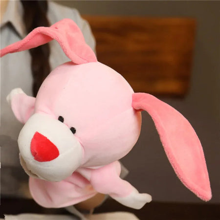 Stuffed Plush Animals Toys Hand Finger Story Puppet Kawaii Dolls Educational Baby Toys Lion Elephant Bunny Monkey Children GIft Rabbit / 25-27cm