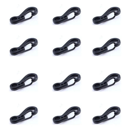 Survival Gear Mini Carabiners - Set of 12 12Pcs Black